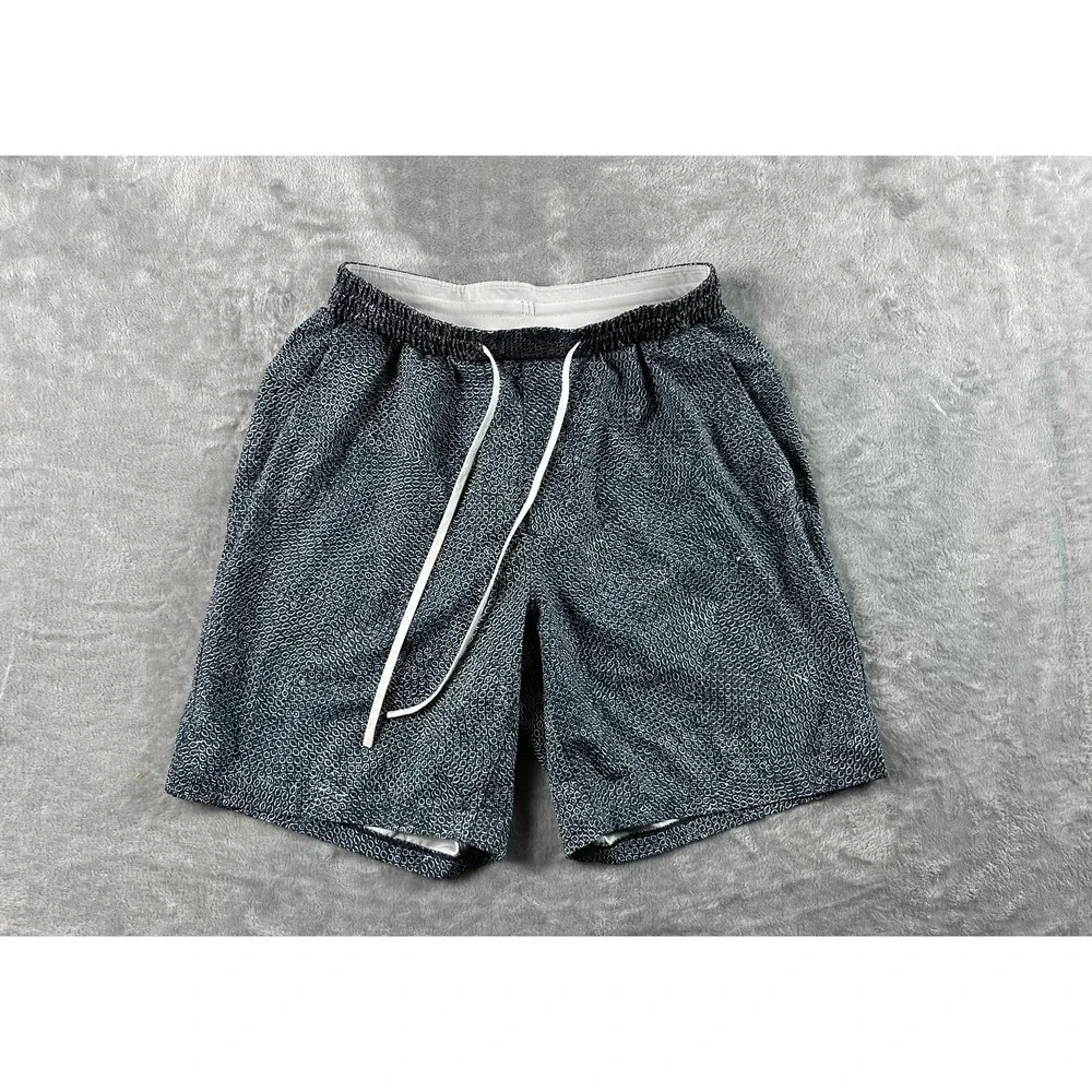 Lululemon Channel Cross Swim Shorts Small Blue Geometric Unlined 7